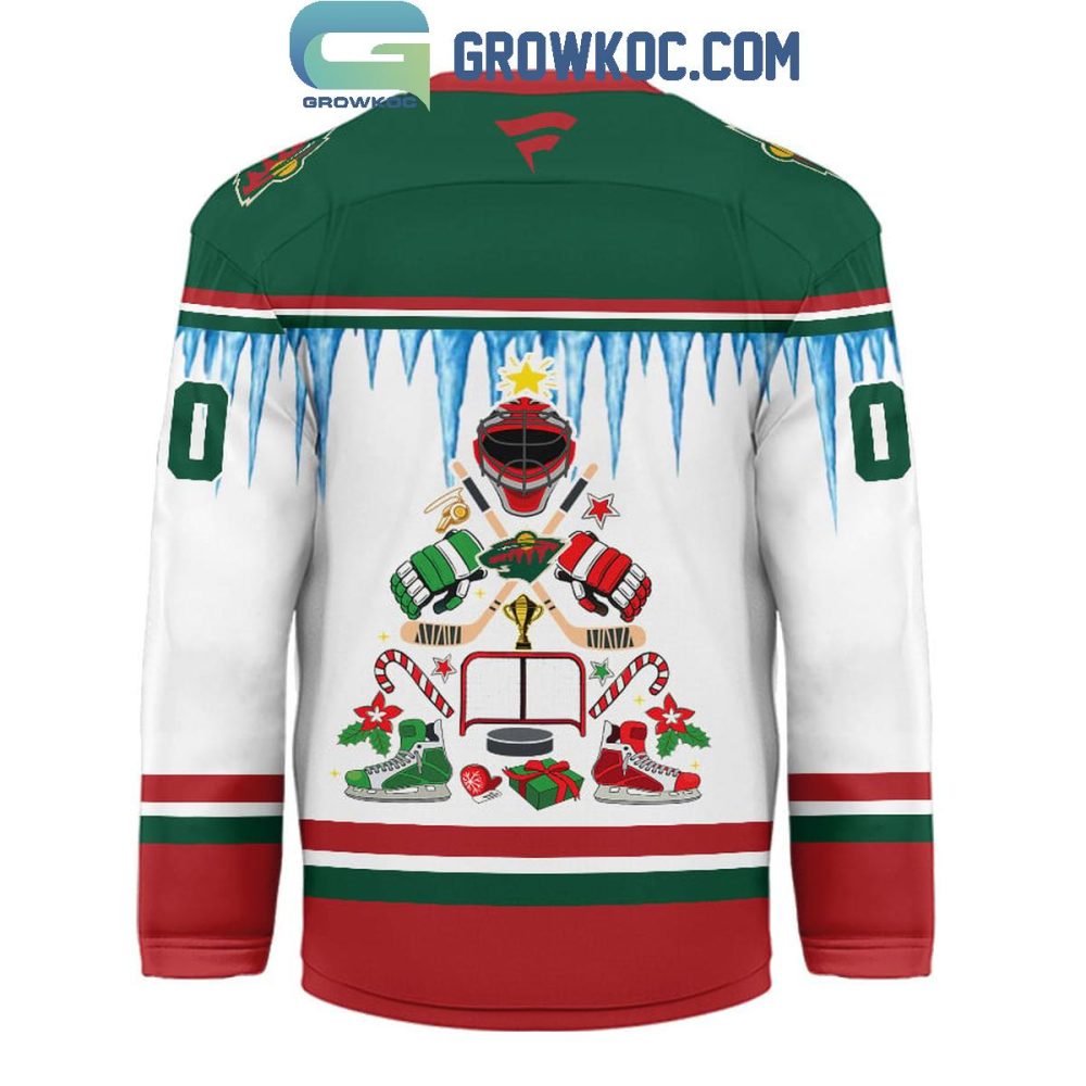 Minnesota Wild Christmas Tree Custom Hockey Jersey