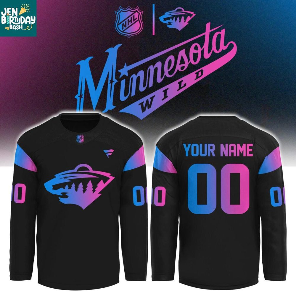 Minnesota Wild Cyberpunk 2026 Game Night Personalized Hockey Jersey