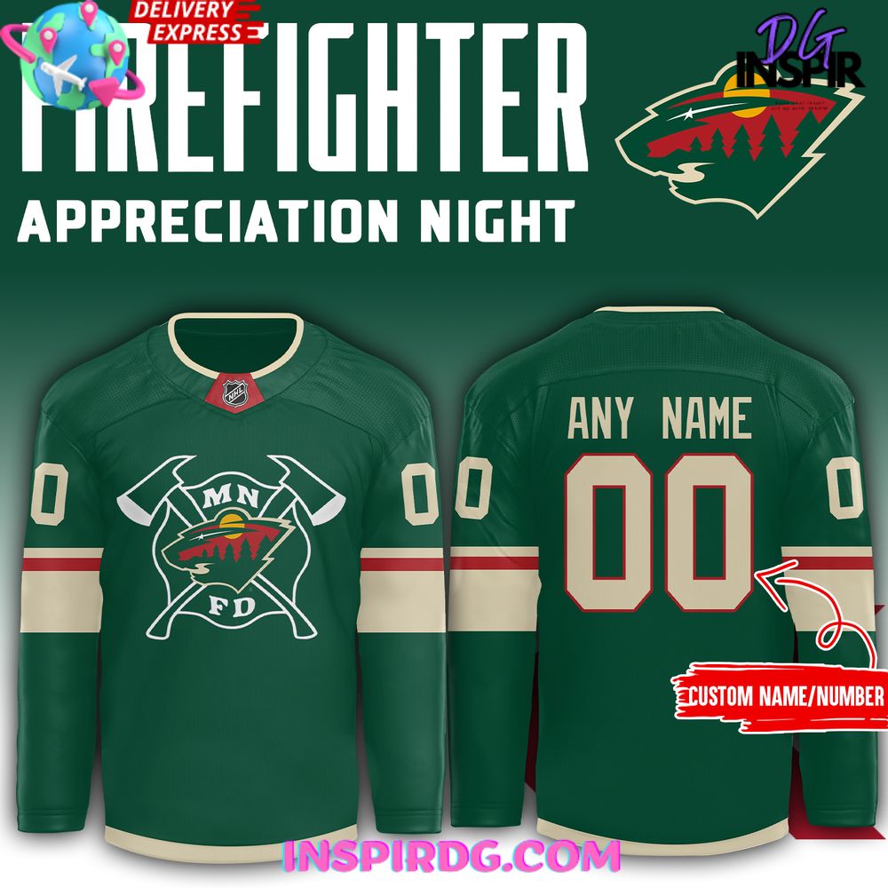 Minnesota Wild Firefighter Appreciation Night Special Hockey Jersey