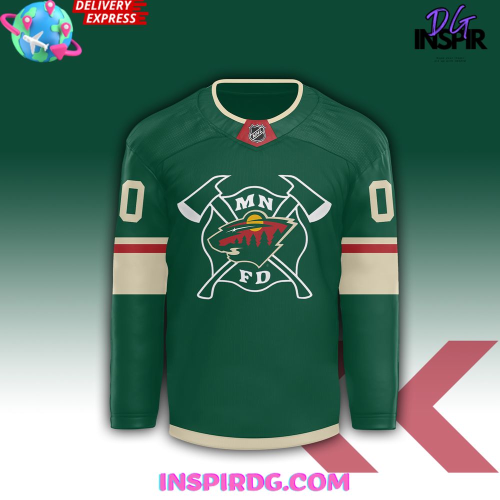 Minnesota Wild Firefighter Appreciation Night Special Hockey Jersey