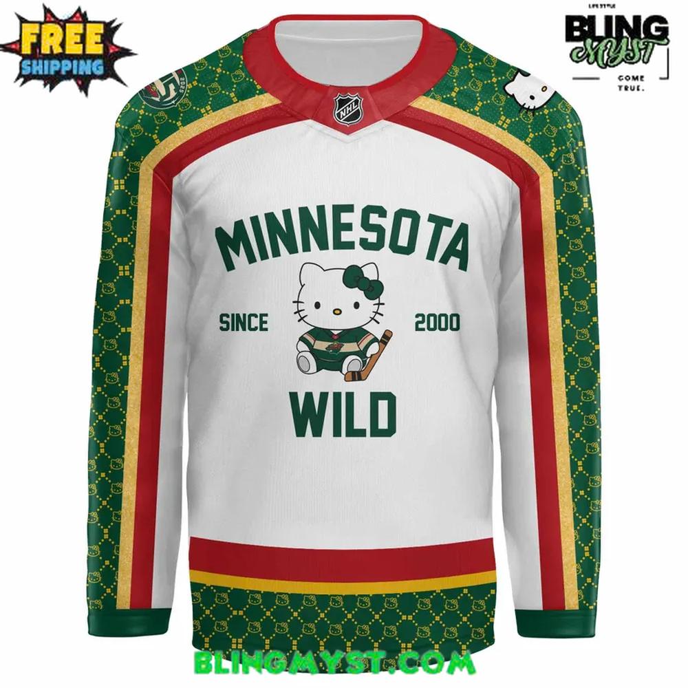 Minnesota Wild Hello Kitty Night Special Hockey Jersey