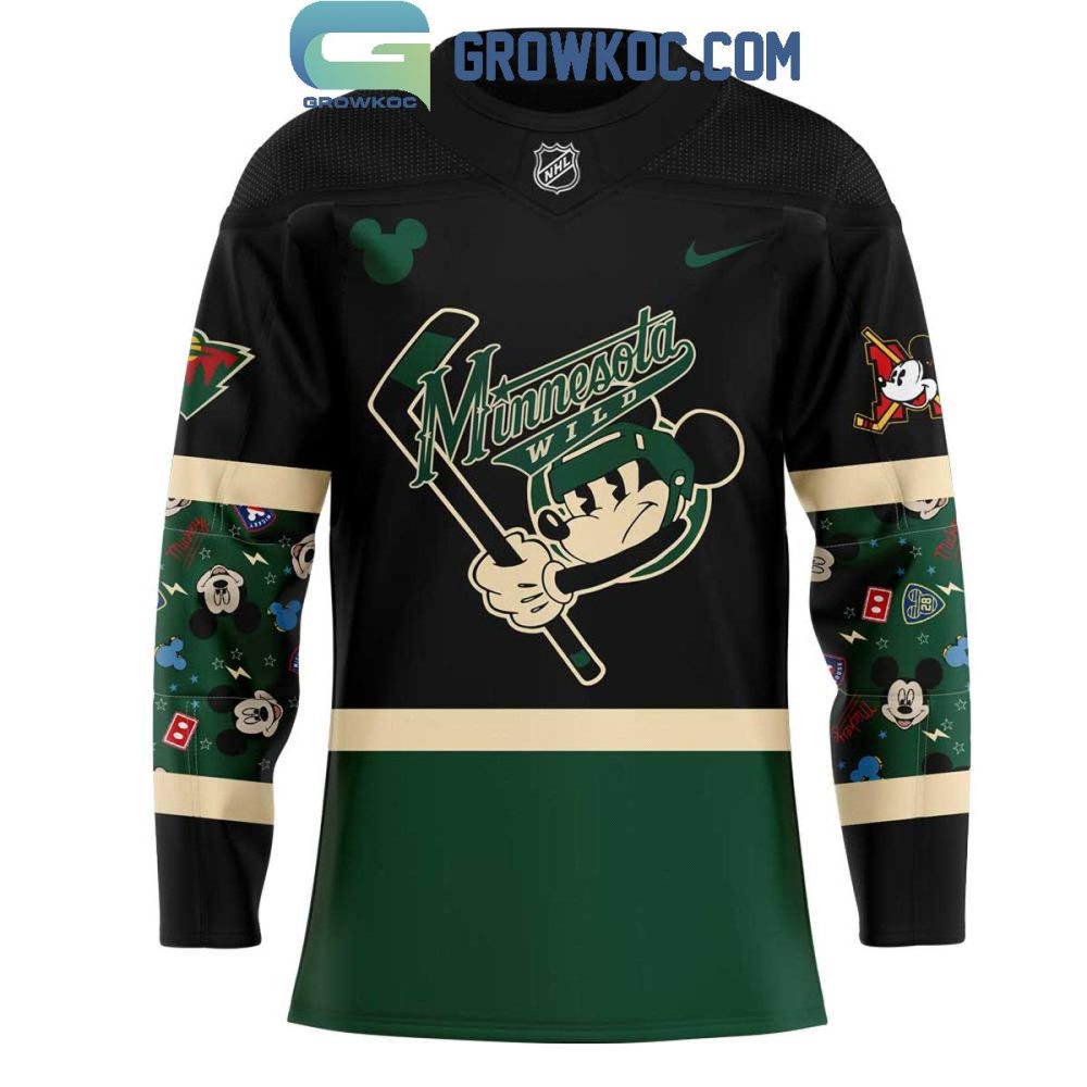 Minnesota Wild Mickey And Friends Hockey Jersey