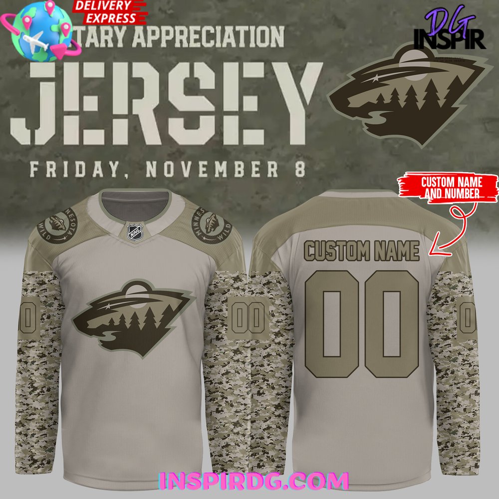 Minnesota Wild Military Appreciation 2024 Hockey Jersey