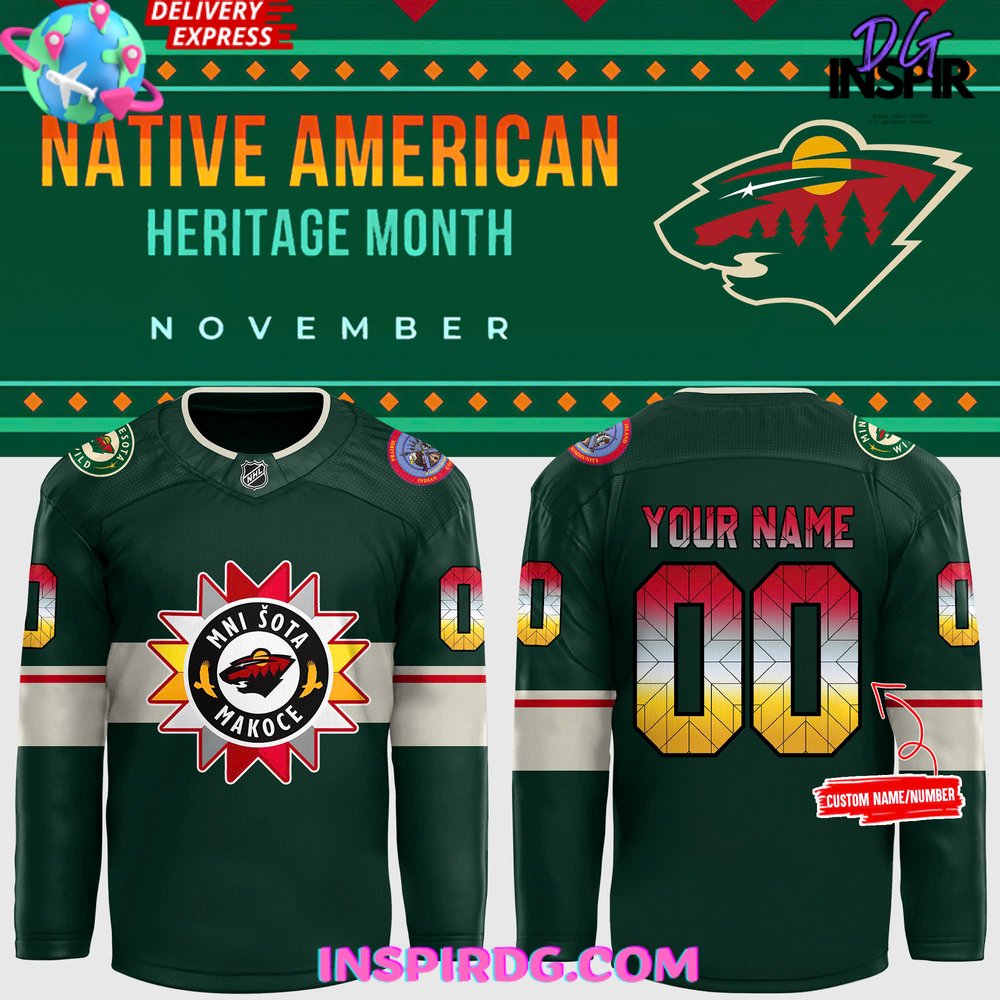 Minnesota Wild Native American Heritage Month 2024 Hockey Jersey