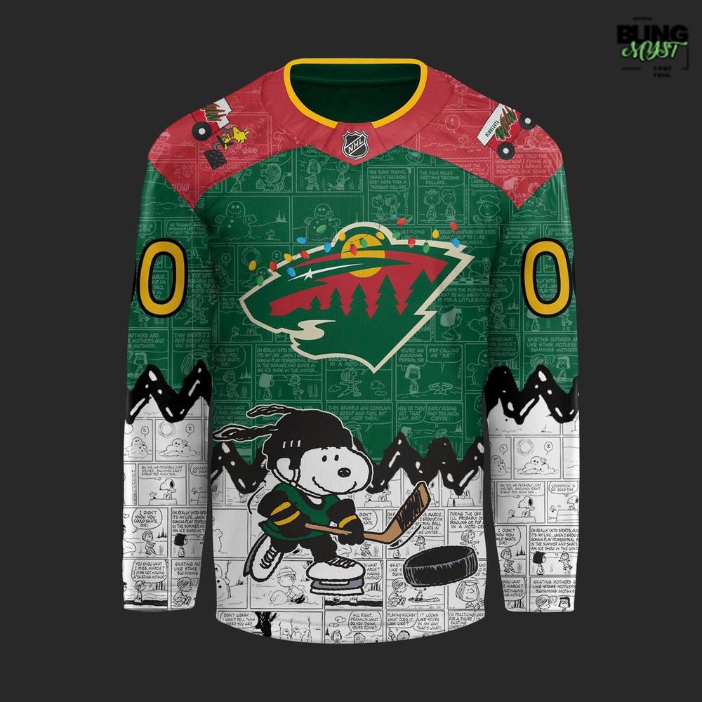 Minnesota Wild Peanuts Christmas 2025 Hockey Jersey