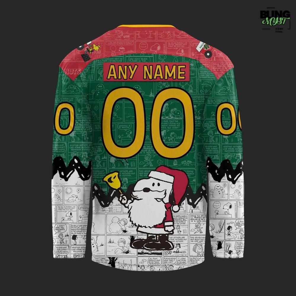 Minnesota Wild Peanuts Christmas 2025 Hockey Jersey