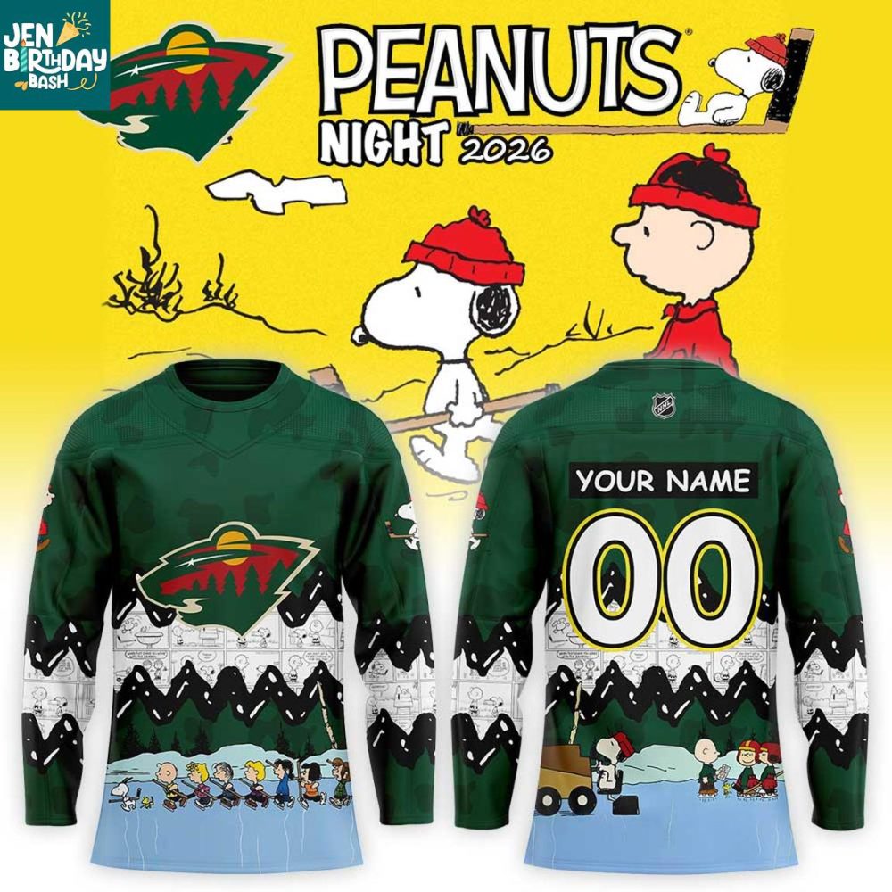 Minnesota Wild Peanuts Snoopy New Year'S Eve 2026 Personalized Hockey Jersey