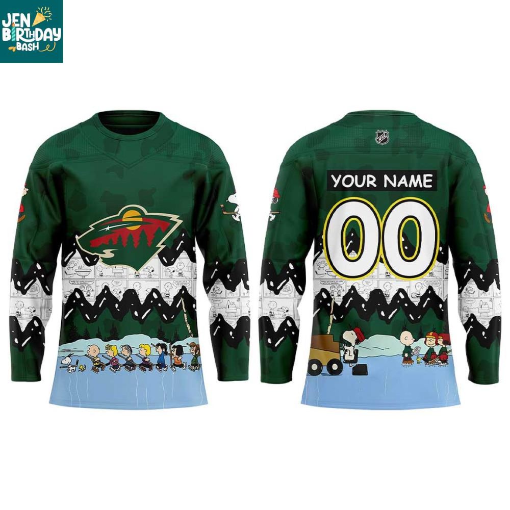 Minnesota Wild Peanuts Snoopy New Year'S Eve 2026 Personalized Hockey Jersey