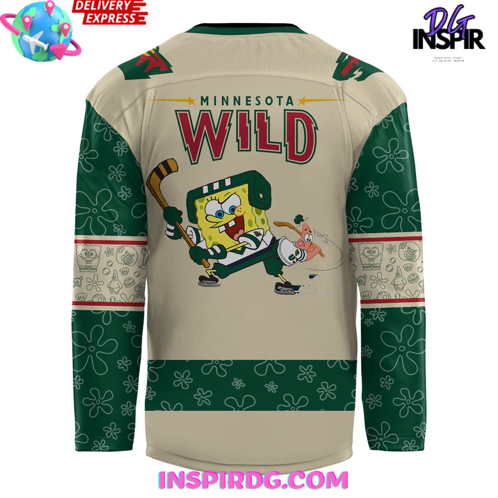 Minnesota Wild Spongebob 25Th Anniversary Special Hockey Jersey