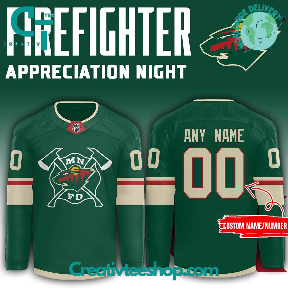 Minnesota Wild X 2024 Firefighter Appreciation Night Hockey Jersey