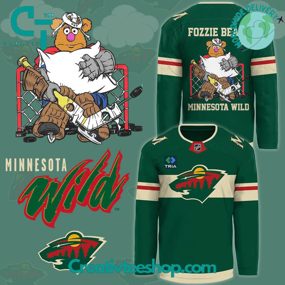 Minnesota Wild X Fozzie Bear Hockey Jersey