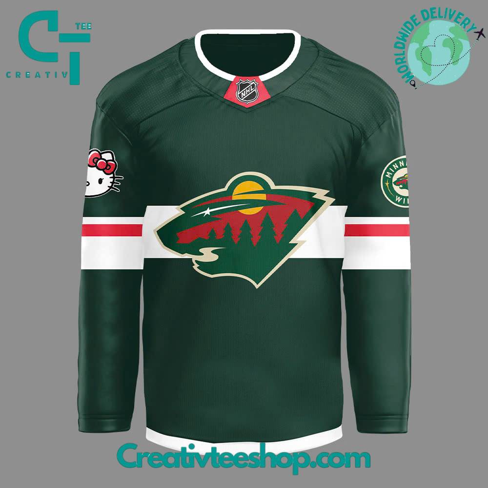 Minnesota Wild X Hello Kitty 50Th Anniversary Hockey Jersey