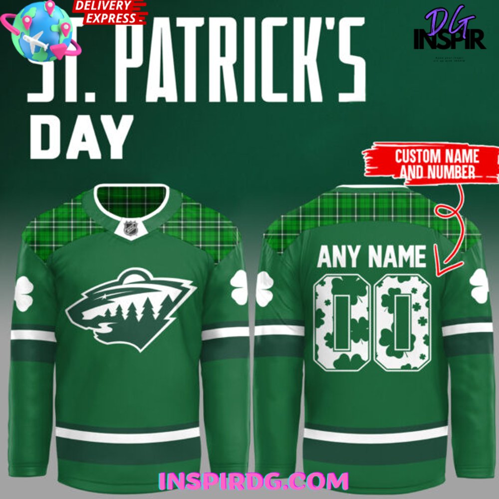 Minnesota Wild X St. Patrick’S Day 2025 Hockey Jersey