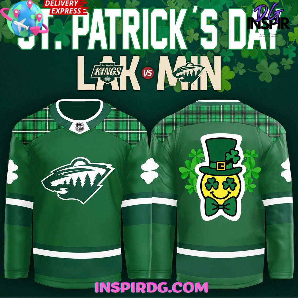 Minnesota Wild X St. Patrick’S Day 2025 Hockey Jersey