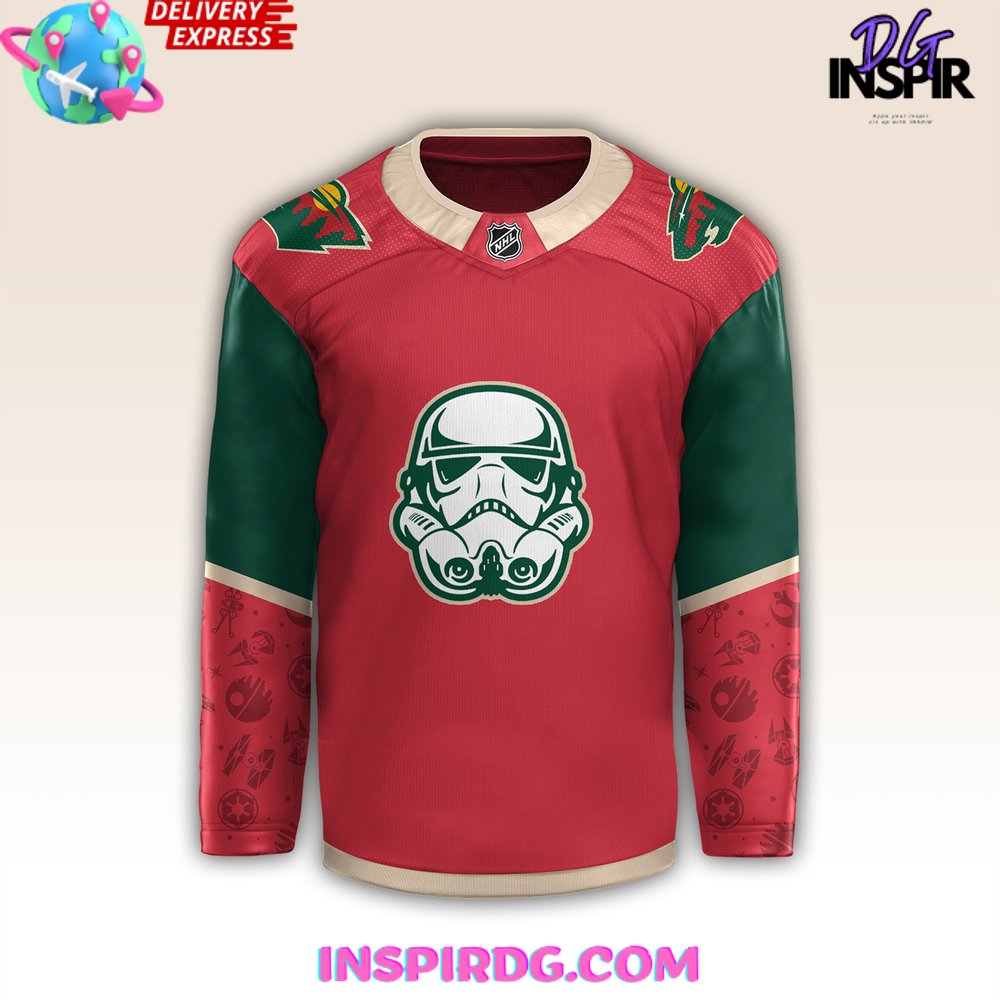 Minnesota Wild X Star Wars Night 2024 Red Hockey Jersey