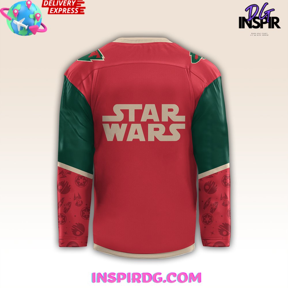 Minnesota Wild X Star Wars Night 2024 Red Hockey Jersey