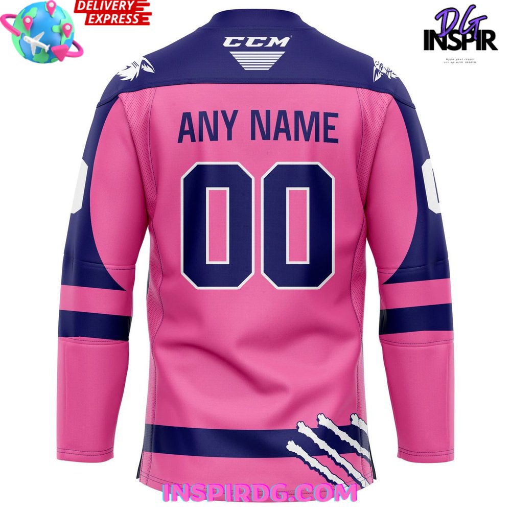 Moncton Wildcats Pink In The Rink 2025 Hockey Jersey