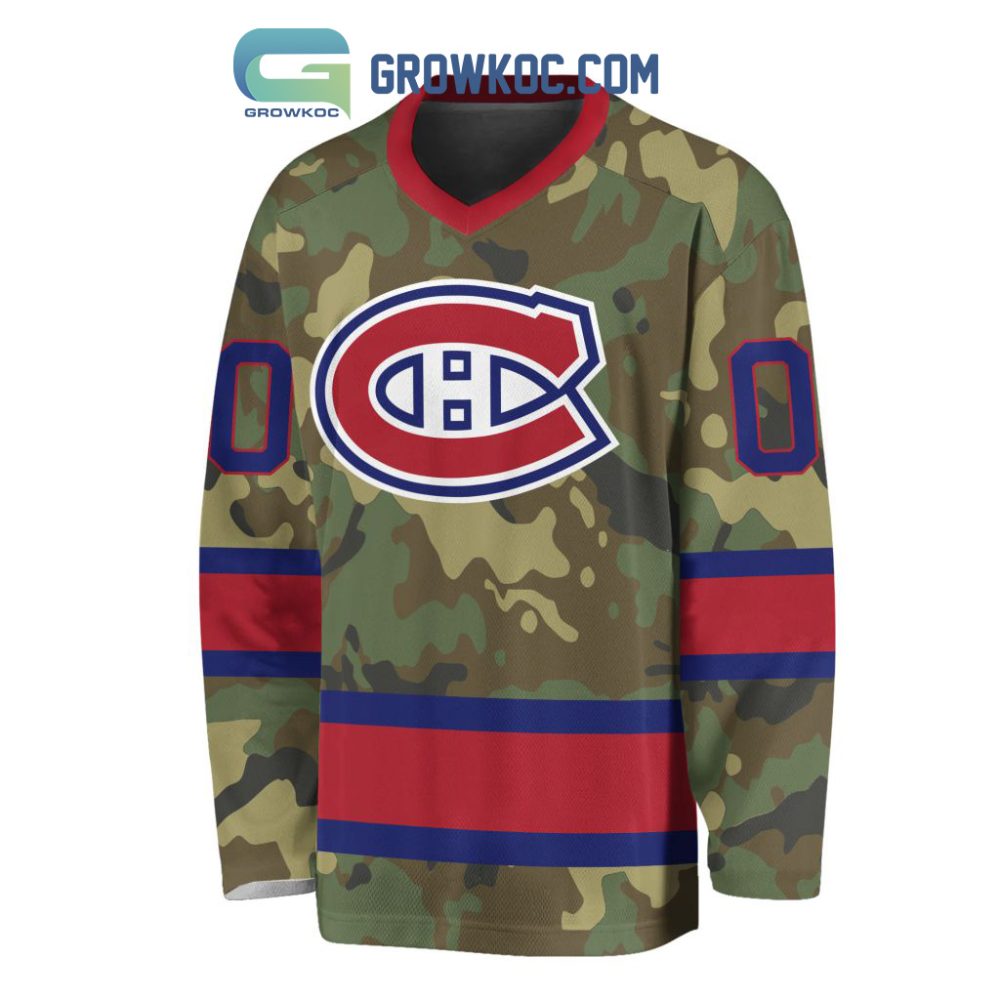 Montreal Canadiens Special Camo Veteran Design Personalized Hockey Jersey