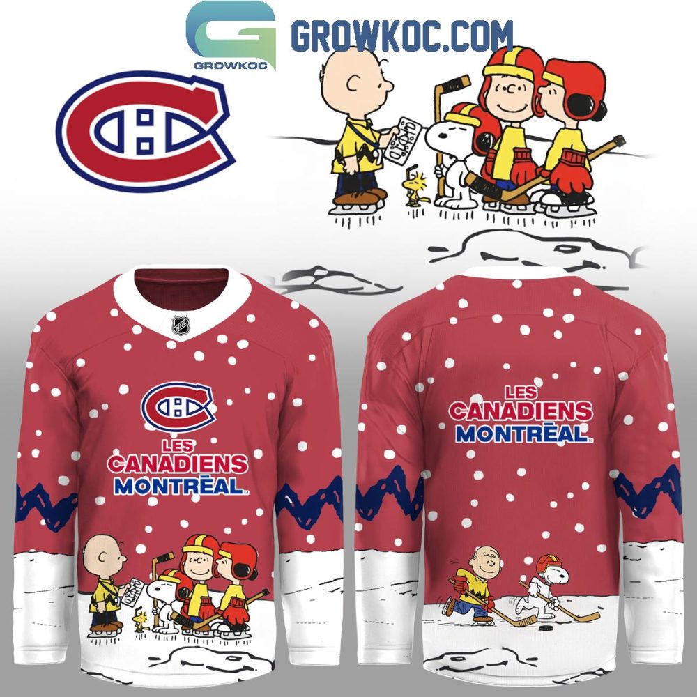 Montreal Canadiens X Snoopy Peanuts Christmas Jersey
