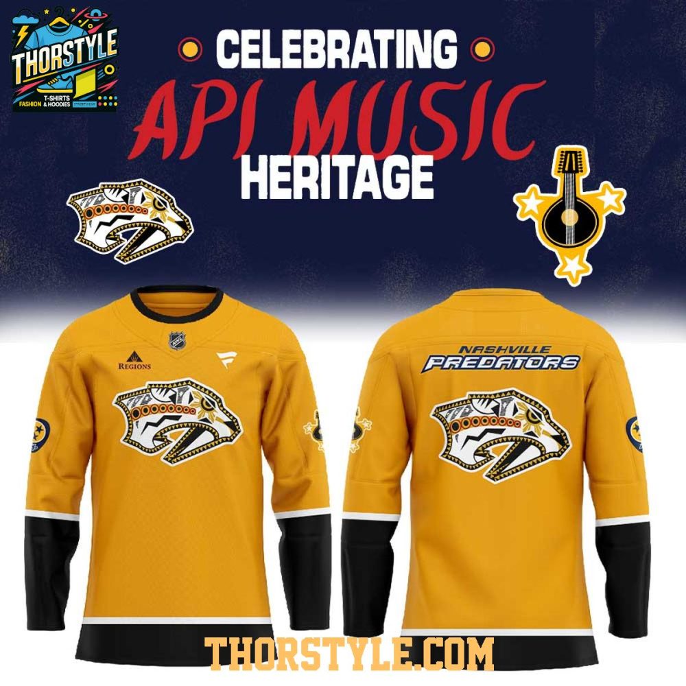 Nashville Predators Api Music Heritage Night 2025 Personalized Hockey Jersey
