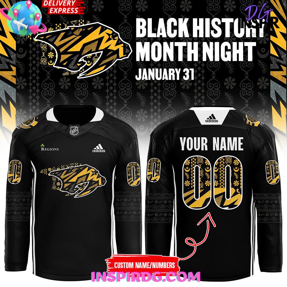Nashville Predators Black History Month Night 2025 Hockey Jersey