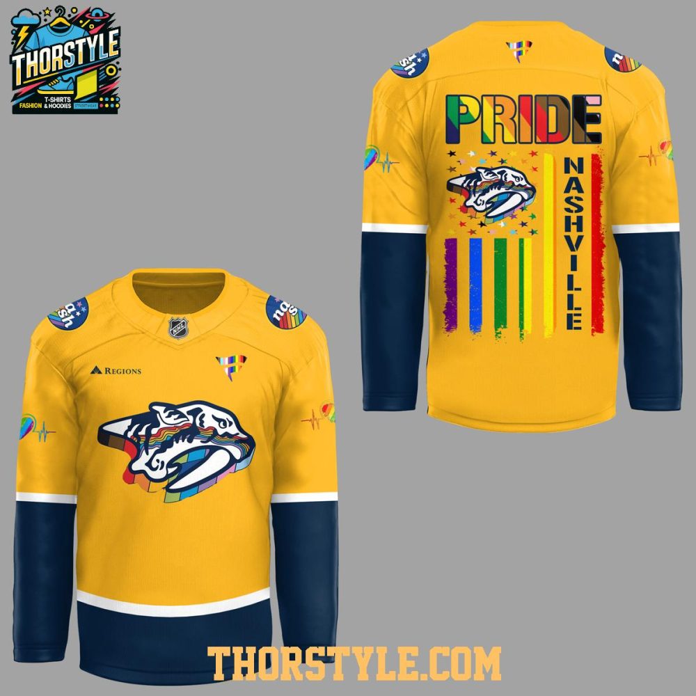 Nashville Predators Pride Night Gameday 2026 Celebrating Hockey Jersey
