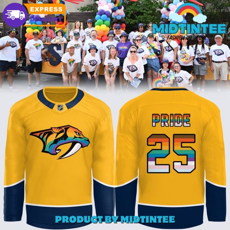 Nashville Predators Special New Pride 2025 Hockey Jersey