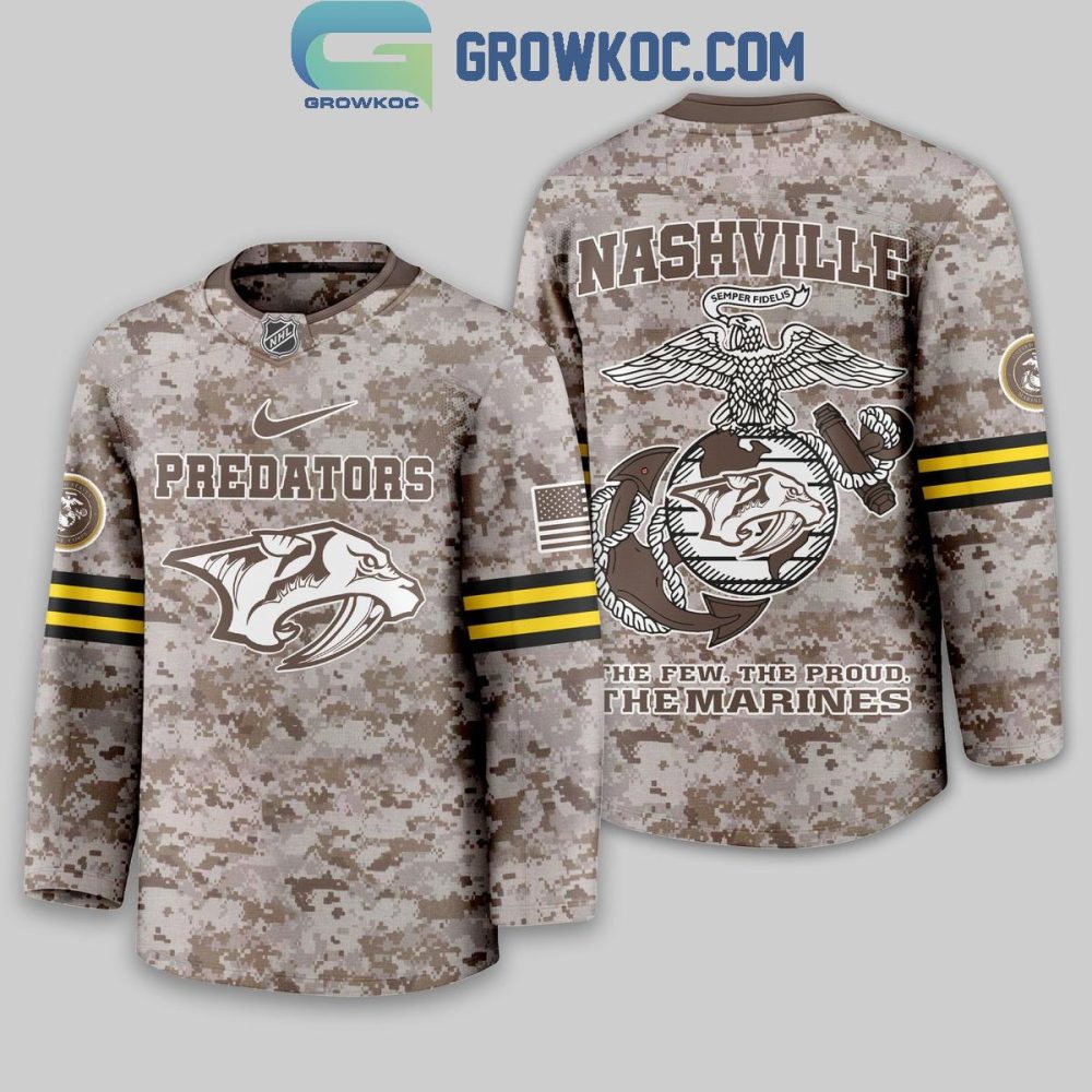 Nashville Predators Us Marine Corps Hockey Jersey