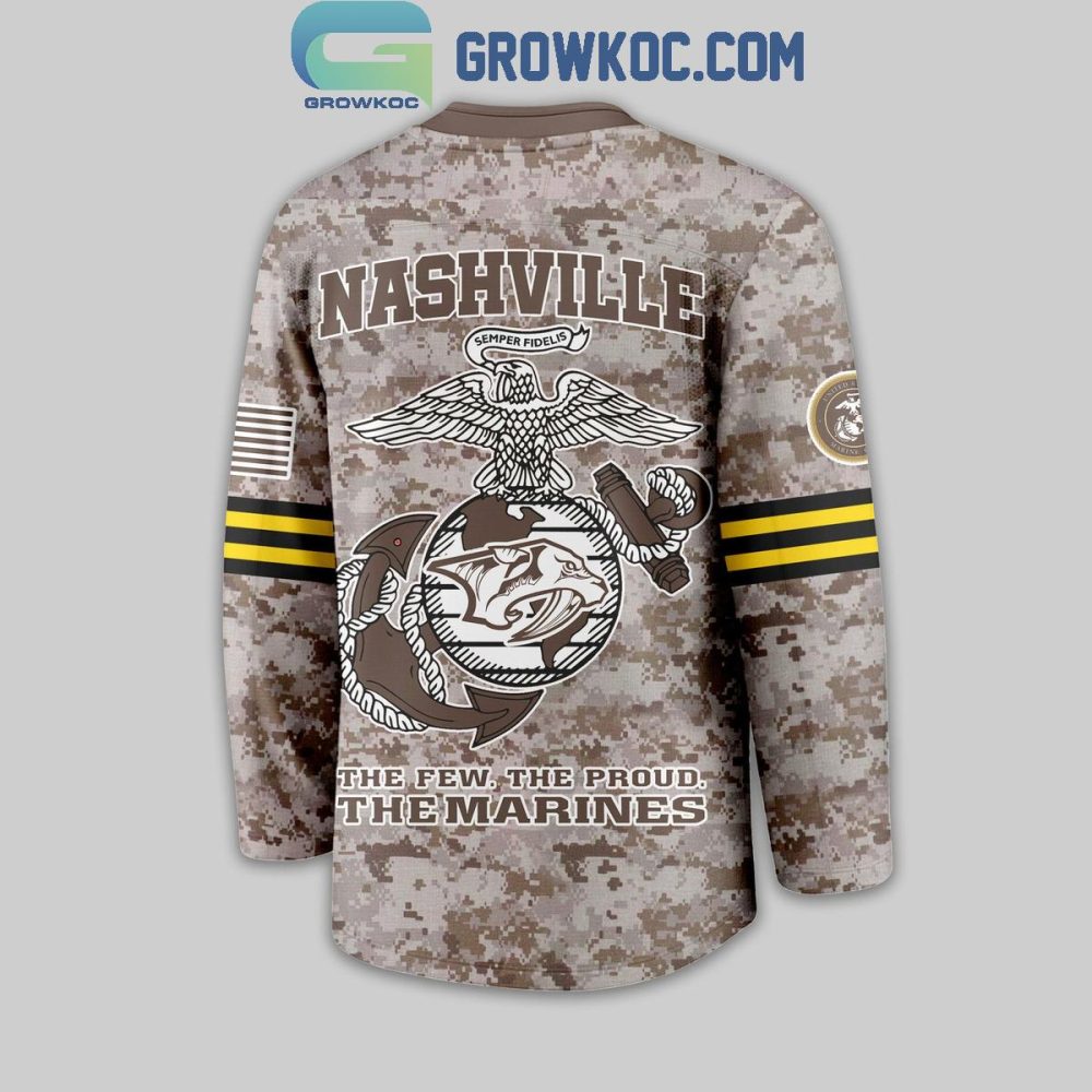 Nashville Predators Us Marine Corps Hockey Jersey