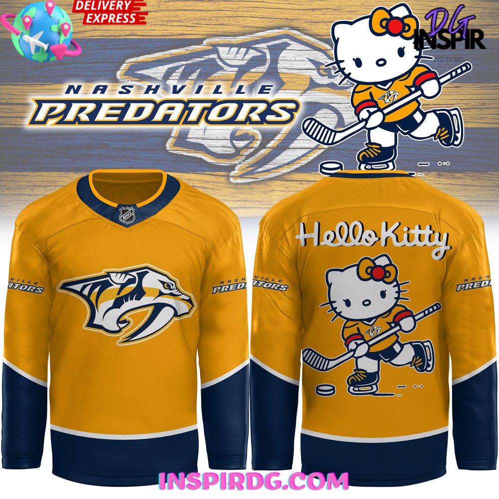 Nashville Predators X Hello Kitty Special Nhl Jersey