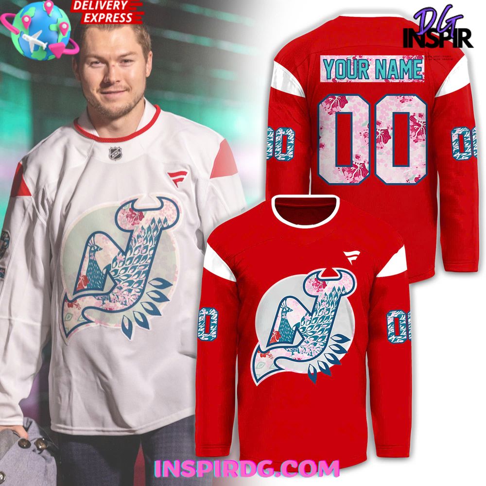 New Jersey Devils Asian And Pacific 2025 Red Hockey Jersey