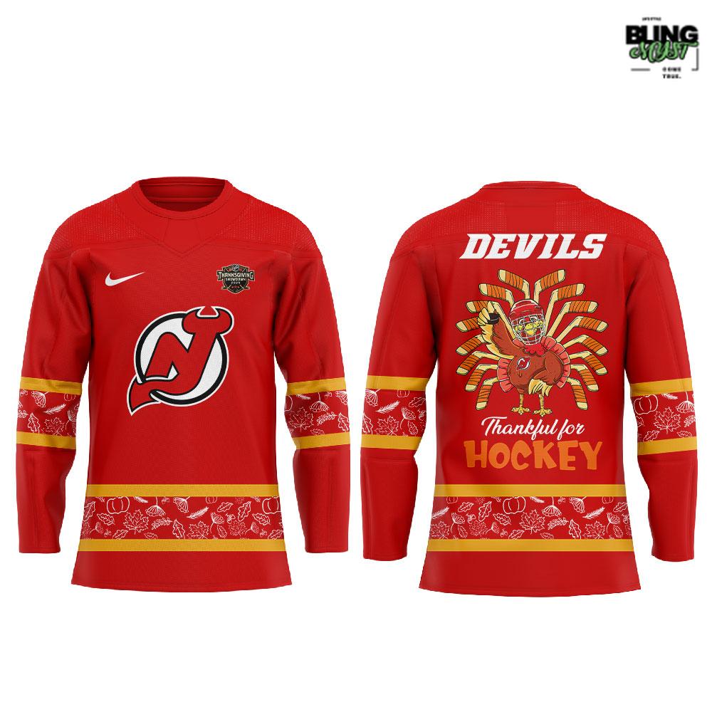 New Jersey Devils Happy Thanksgiving 2026 Hockey Jersey