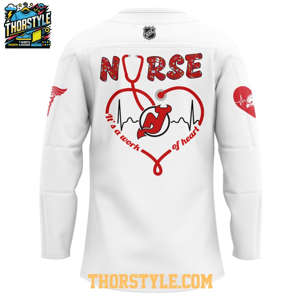 New Jersey Devils Nurses Appreciation Work Of Heart 2025 Hockey Jersey