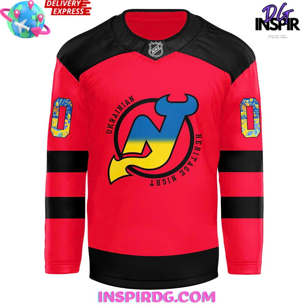 New Jersey Devils Ukrainian Heritage 2024 Hockey Jersey