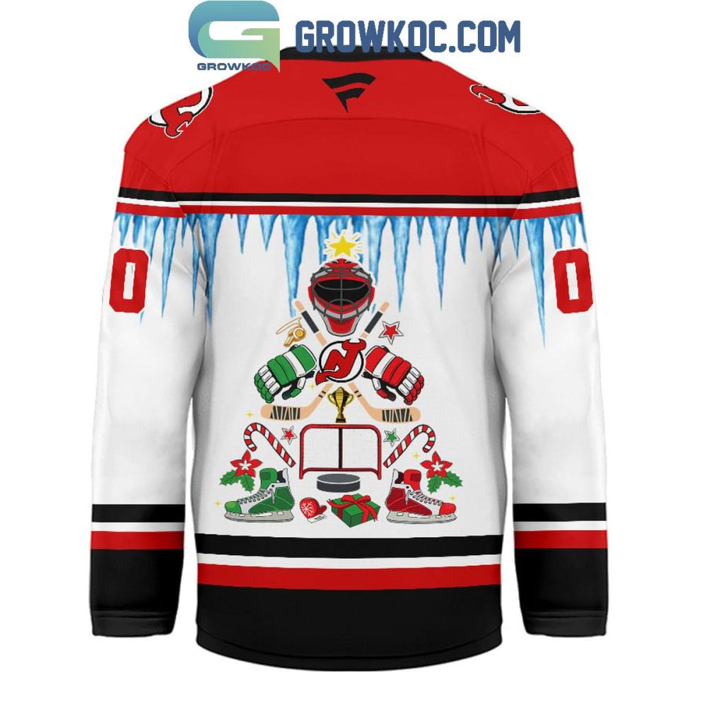 New Jersey Devils Christmas Tree Custom Hockey Jersey