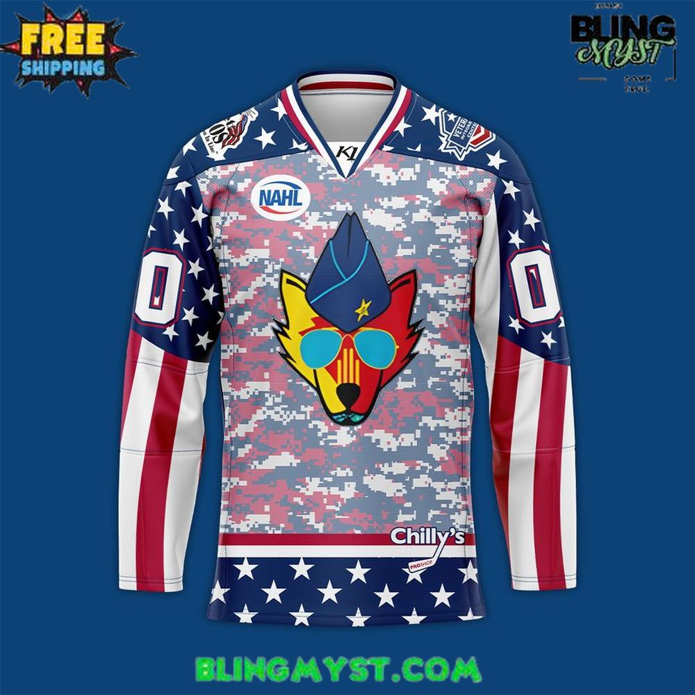 New Mexico Ice Wolves Veterans Appreciation Special Hockey Jersey