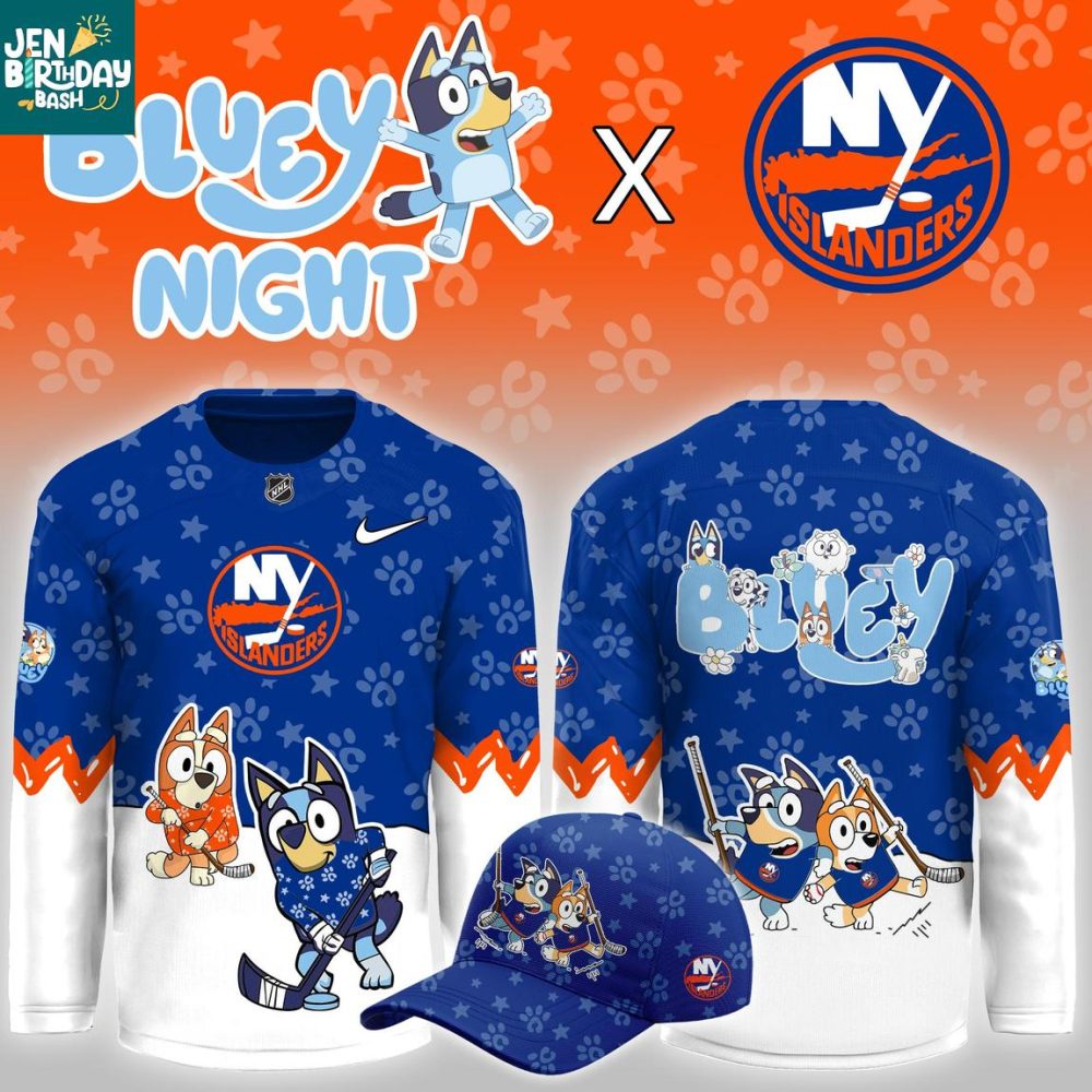 New York Islanders Bluey Christmas Night 2025 Gameday Personalized Hockey Jersey