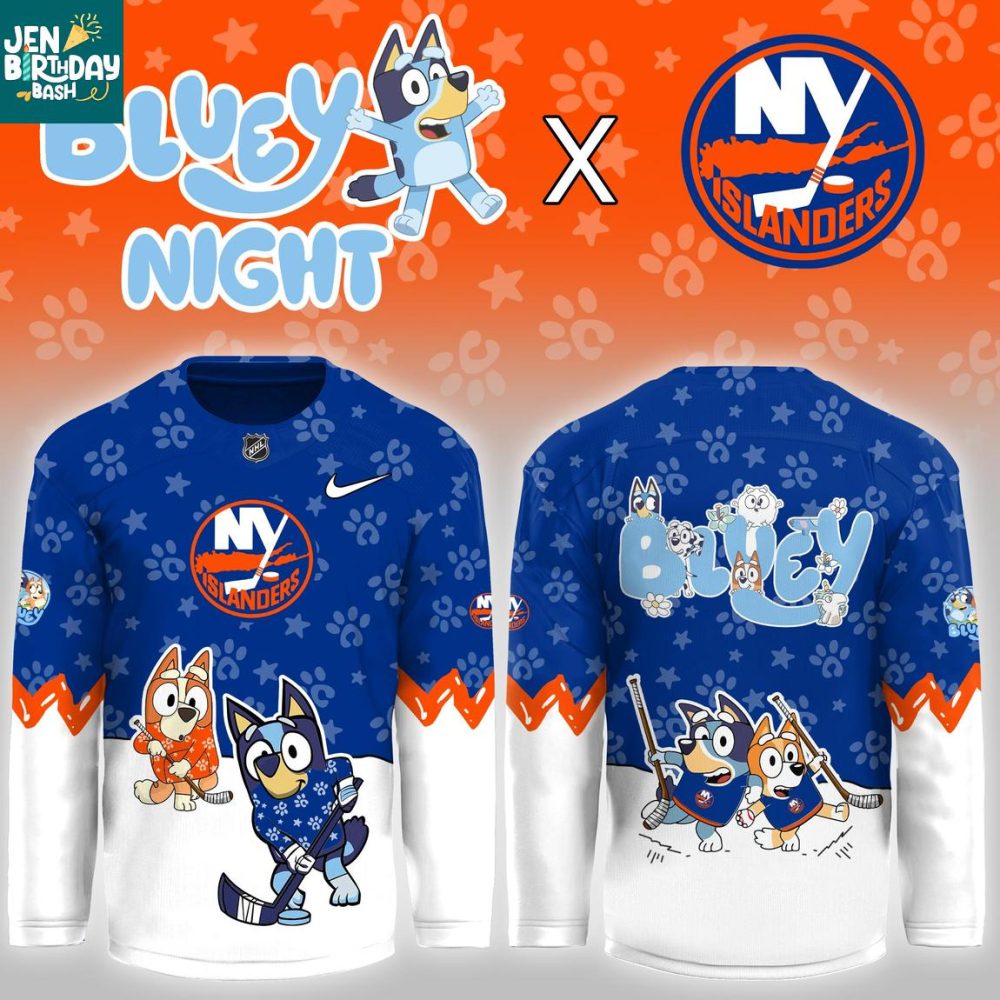 New York Islanders Bluey Christmas Night 2025 Gameday Personalized Hockey Jersey