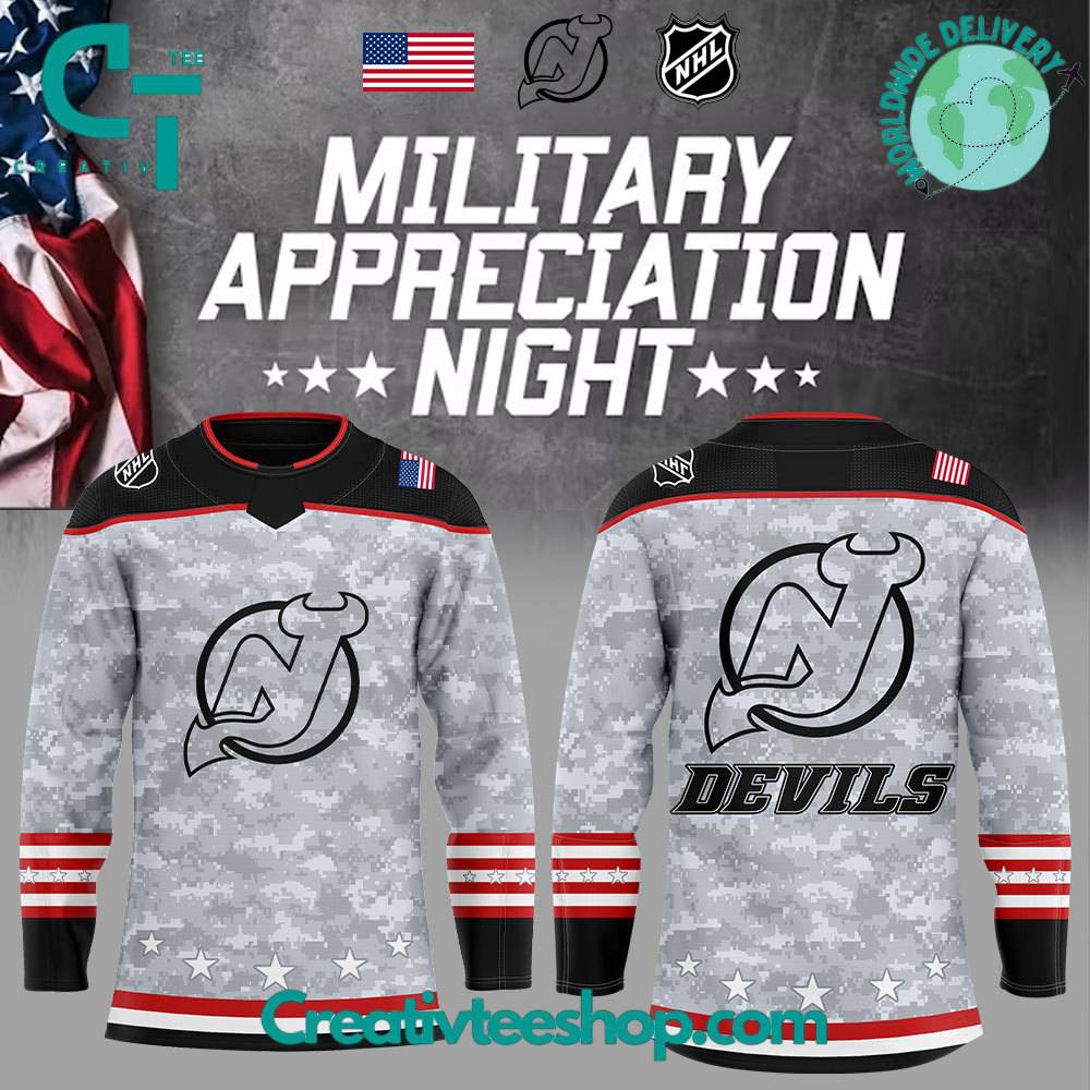 New Jersey Devils Military Appreciation Night Arctic Camo Jersey