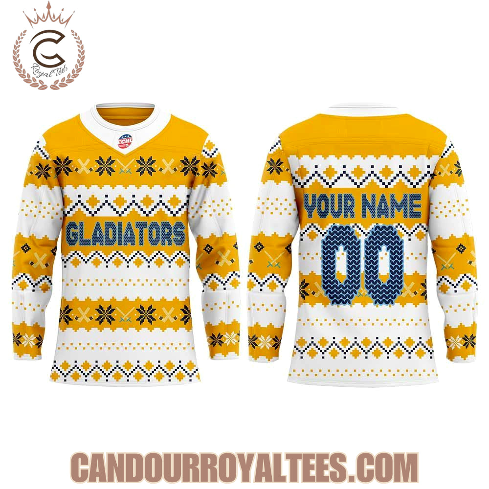 Atlanta Gladiators Holiday Details Hockey Jersey