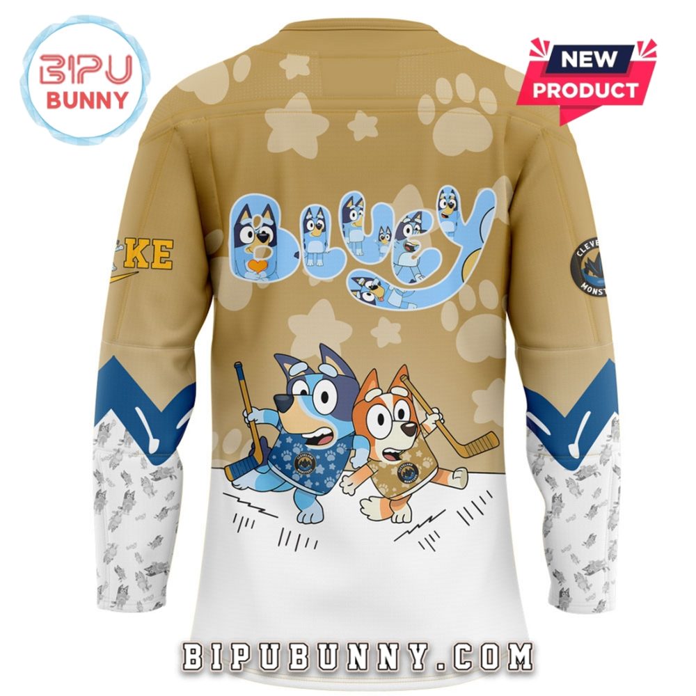 Cleveland Monsters Bluey And Bingo Hockey Jersey