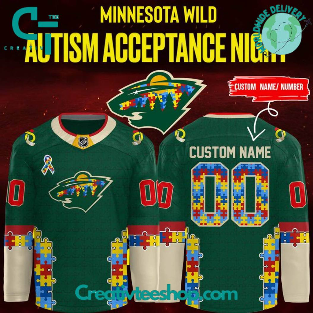 Minnesota Wild X 2025 Autism Awareness Night Special Hockey Jersey