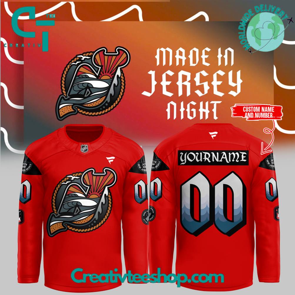 New Jersey Devils "Made In Jerseys" Night 2025 Special Red Hockey Jersey