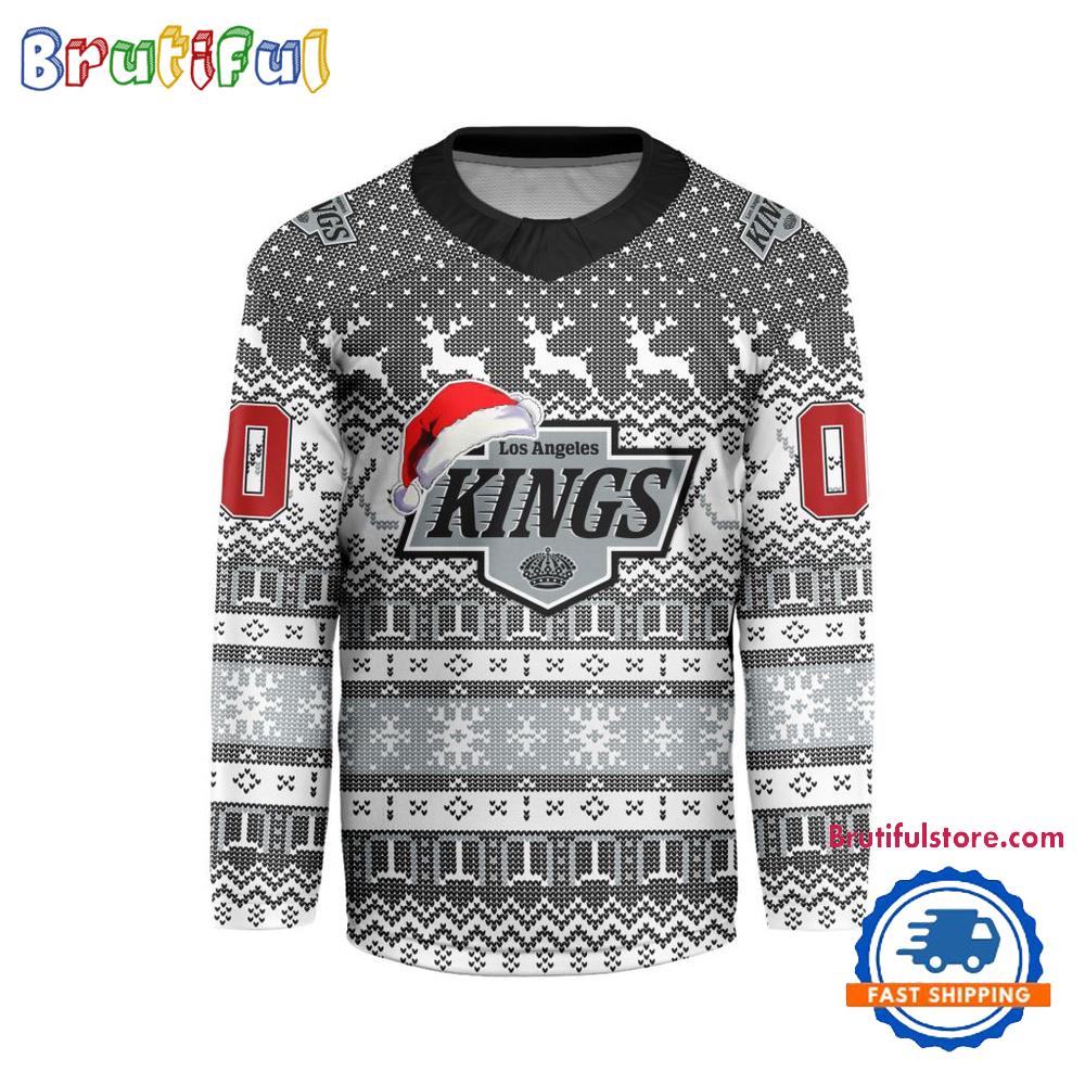Los Angeles Kings 2025 Nhl Christmas Personalized Hockey Jersey Design