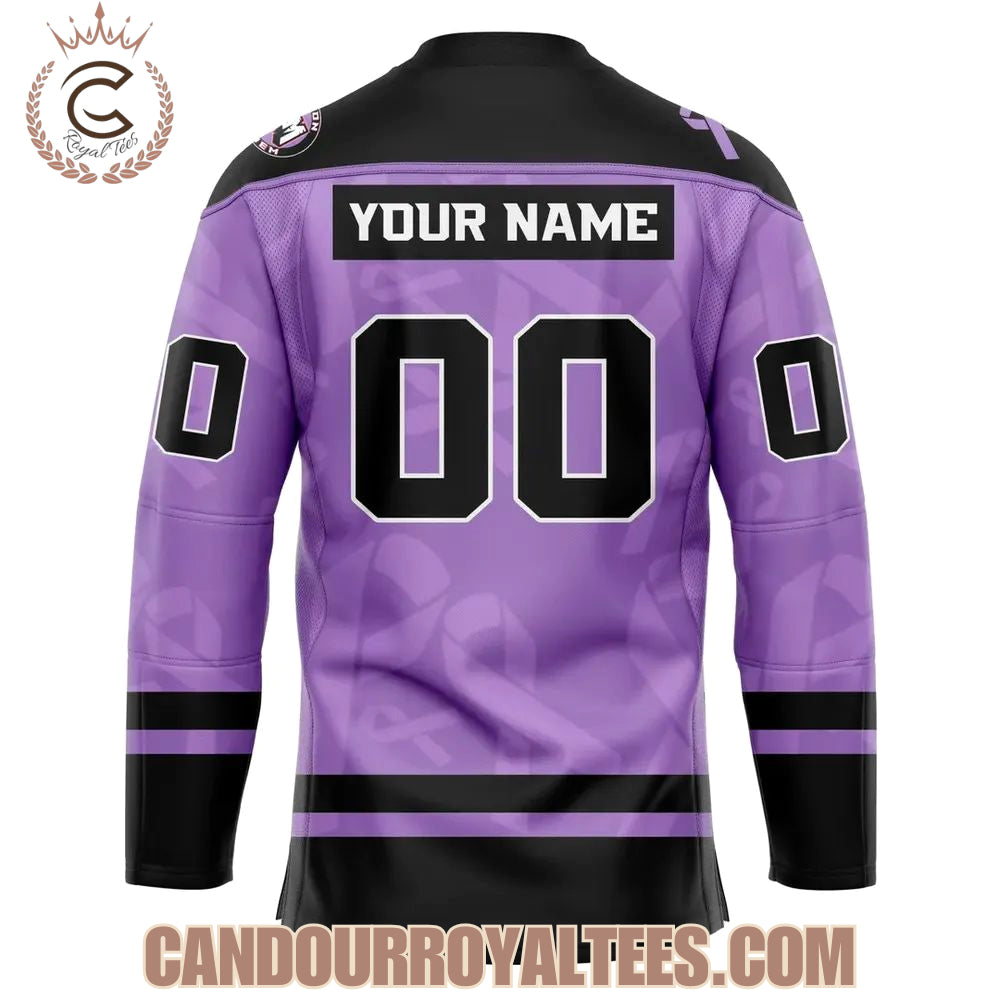 Macon Mayhem '' Cancer Night '' Hockey Jersey 2025