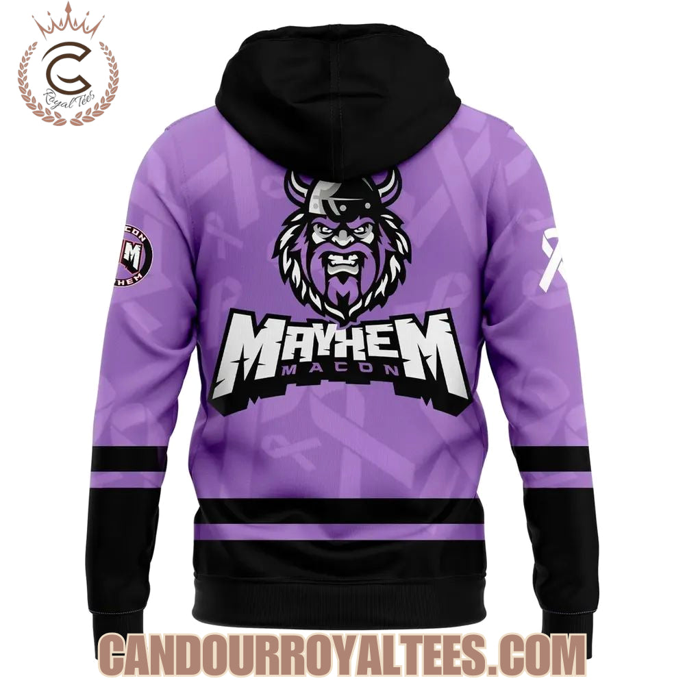 Macon Mayhem '' Cancer Night '' Hockey Jersey 2025