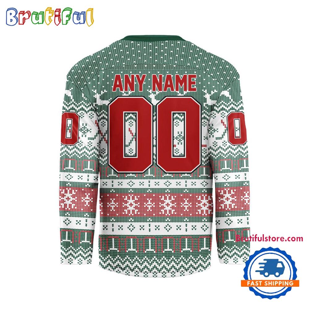 Minnesota Wild 2025 Nhl Christmas Personalized Hockey Jersey Design