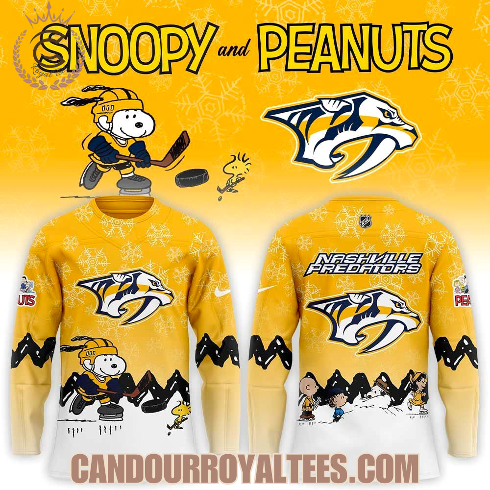 Nashville Predators X Snoopy And Peanuts Jersey
