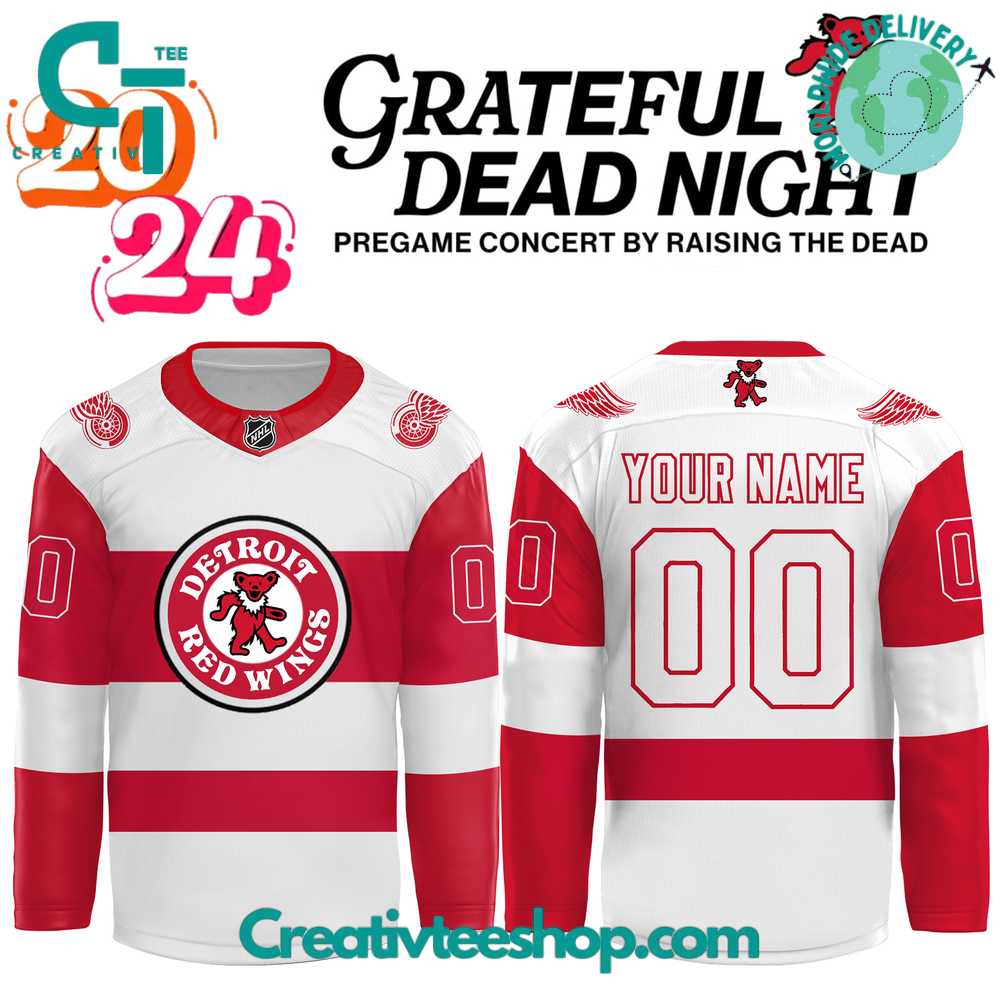 Detroit Red Wings Grateful Dead Night Hockey Jersey