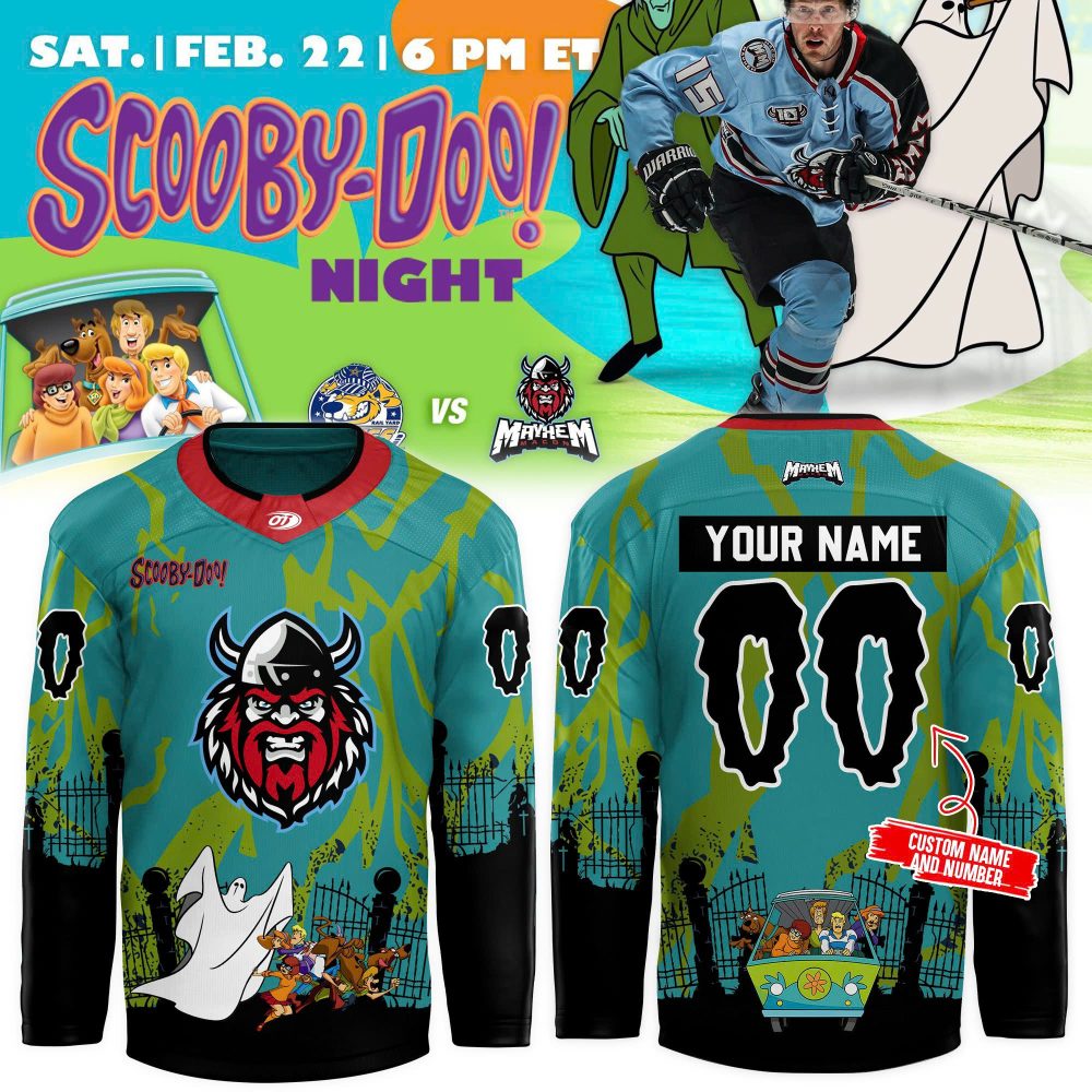 Macon Mayhem X Scooby Doo Hockey Jersey 2025